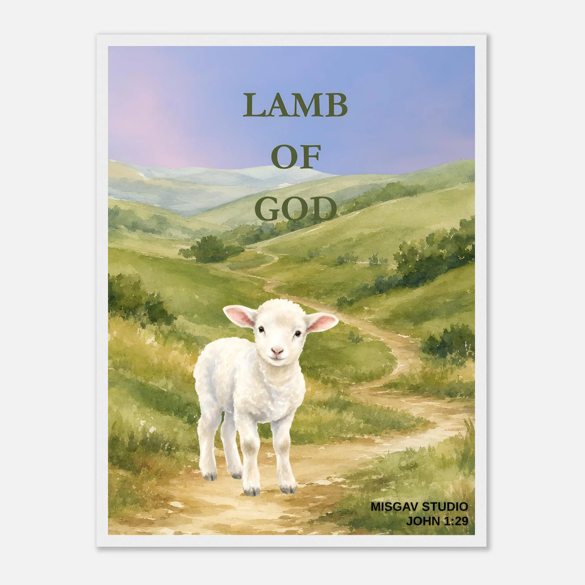 Lamb of God framed print from the 12 Verse Collection